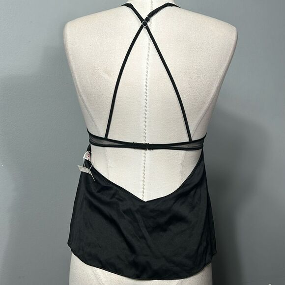 Victoria’s Secret Black Satin Lace Top and Bottom Short Set - Picture 7 of 11